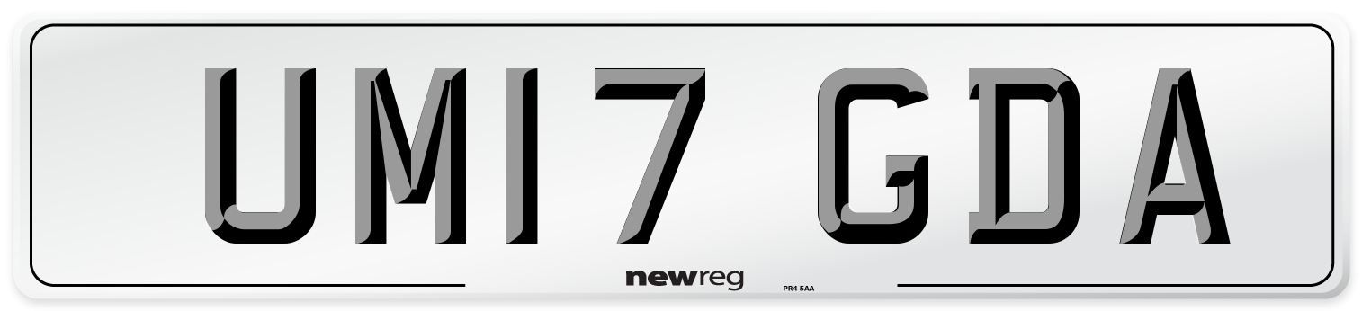UM17 GDA Number Plate from New Reg